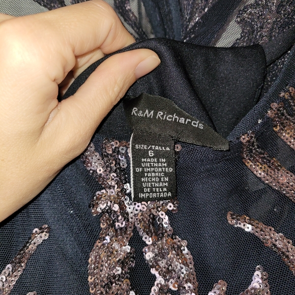 R&M Richards Sequin Midi Cocktail Dress - Picture 3 of 4